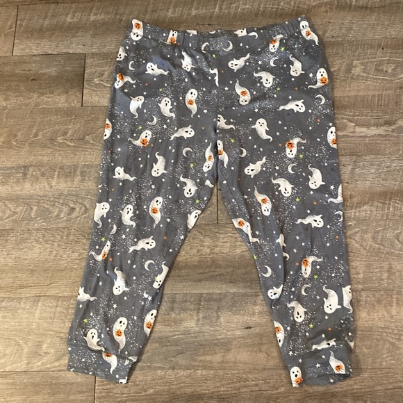 Ghost Print Short Sleeve Tee  Cropped pants PJ SET VERY SOFT - Picture 6 of 13